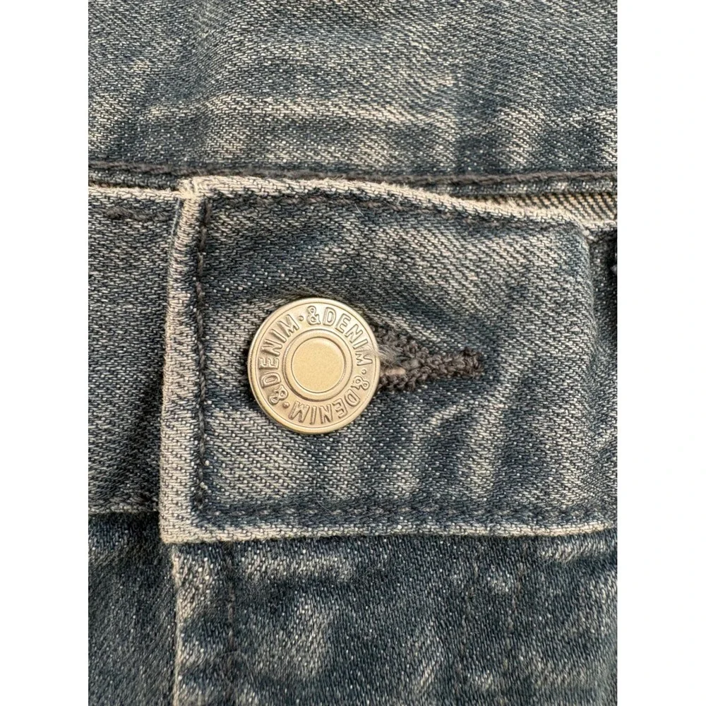 HM Mens Slim Tapered Jeans Gray Blue Denim 33x32 Cotton Blend Stretch 0974597 4